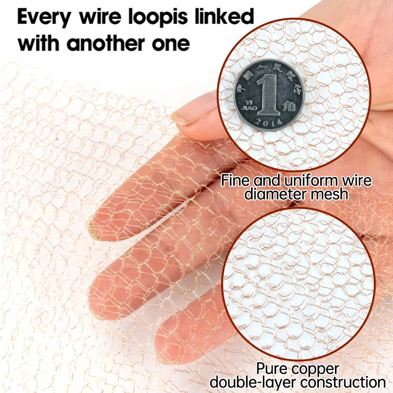 Anti-Pest Copper Mesh Rat Proof Copper Wire Mesh Decorative Garden Mesh Copper Mesh Strawberry Plant Vegetable Snail Protection - Image 3