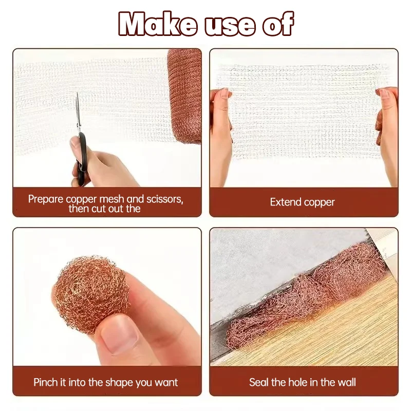 Anti-Pest Copper Mesh Rat Proof Copper Wire Mesh Decorative Garden Mesh Copper Mesh Strawberry Plant Vegetable Snail Protection - Image 5