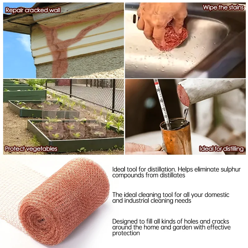 Anti-Pest Copper Mesh Rat Proof Copper Wire Mesh Decorative Garden Mesh Copper Mesh Strawberry Plant Vegetable Snail Protection - Image 6