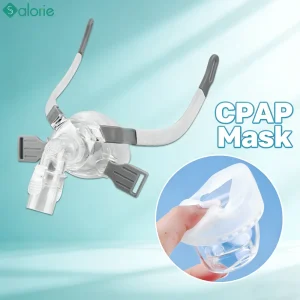 Anti-Snoring CPAP Mask Kit with Silicone Cushion - Reusable CPAP Full Face Mask Includes Frame and Elbow for Breathing Support