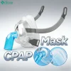 Anti-Snoring CPAP Replacement Mask Silicone Reusable CPAP Full Face Mask Prevents Air Leaks for Comfortable Sleep Apnea Relief