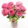 Artificial Flower Peony Bouquet Home Room Decoration Wedding Diy Festival Indoor Furnishings Scrapbooking Bonsai Gifts Accessori