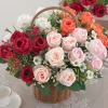 Artificial Flowers Fake Silk Peonies Used for Home Room Vase Decoration Christmas Wreath Wedding Bouquet Party Accessories