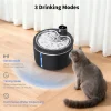 Automatic Stainless Steel Cat Water Fountain 2.5L Wireless Pet Drinker 4000mAh Battery Sensor 2 in 1 Dispenser For Cats And Dogs