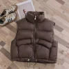 Autumn Winter New Boys Girls Down Vest Fashion Solid Color Thick Stand Collar Waistcoat For 3-12 Years Kids Casual Outerwear