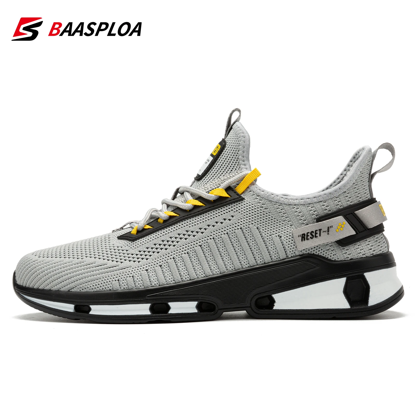 Baasploa Lightweight Running Shoes For Men Casual Men's Designer Mesh Sneakers Lace-Up Male Outdoor Sports Walking Shoes