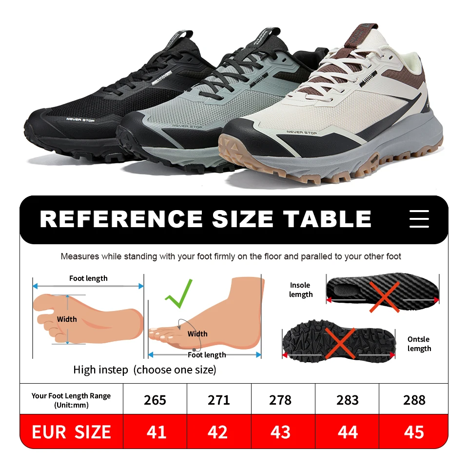 Baasploa Men Hiking Shoes Fashion Lightweight Outdoor Sneakers Breathable for Men Anti-Skid Wear-Resistant New Male Shoes - Image 6
