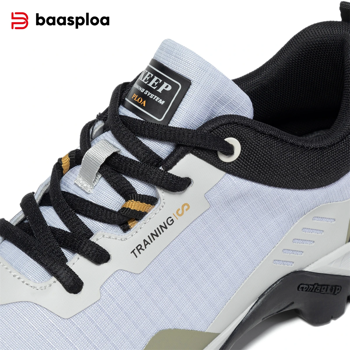 Baasploa Men Hiking Shoes Fashion Outdoor Camping Waterproof Lace-Up Sneakers Male Casual Non-Slip Wear Resistant Walking Shoes - Image 3
