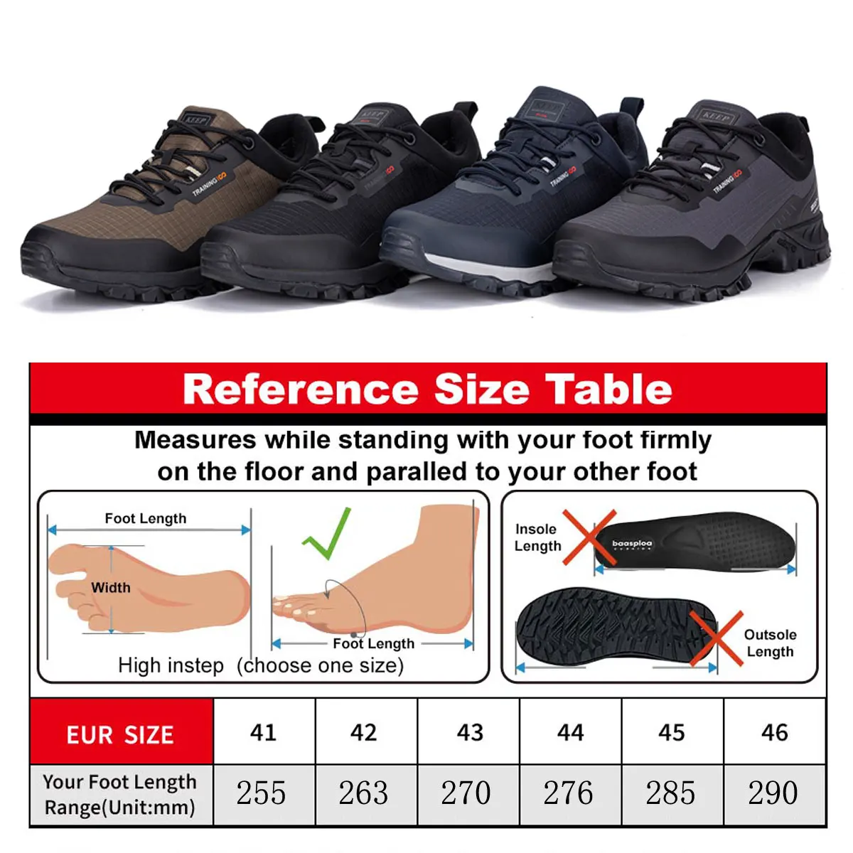 Baasploa Men Hiking Shoes New Waterproof Outdoor Climbing Sneakers Male Anti-Skid and Wear-Resistant Comfortable Sport Shoes - Image 6