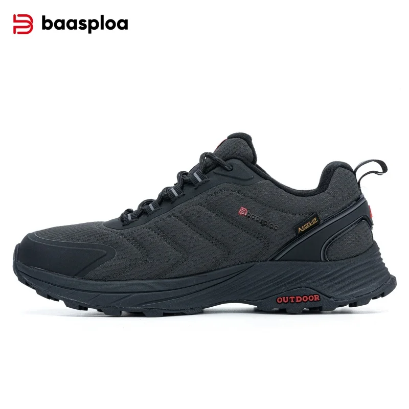 Baasploa Men Hiking Shoes Wear-Resistant Non-slip Outdoor Sneakers Fashion Anti Splash Water Light Male Casual Walking Shoes - Image 4