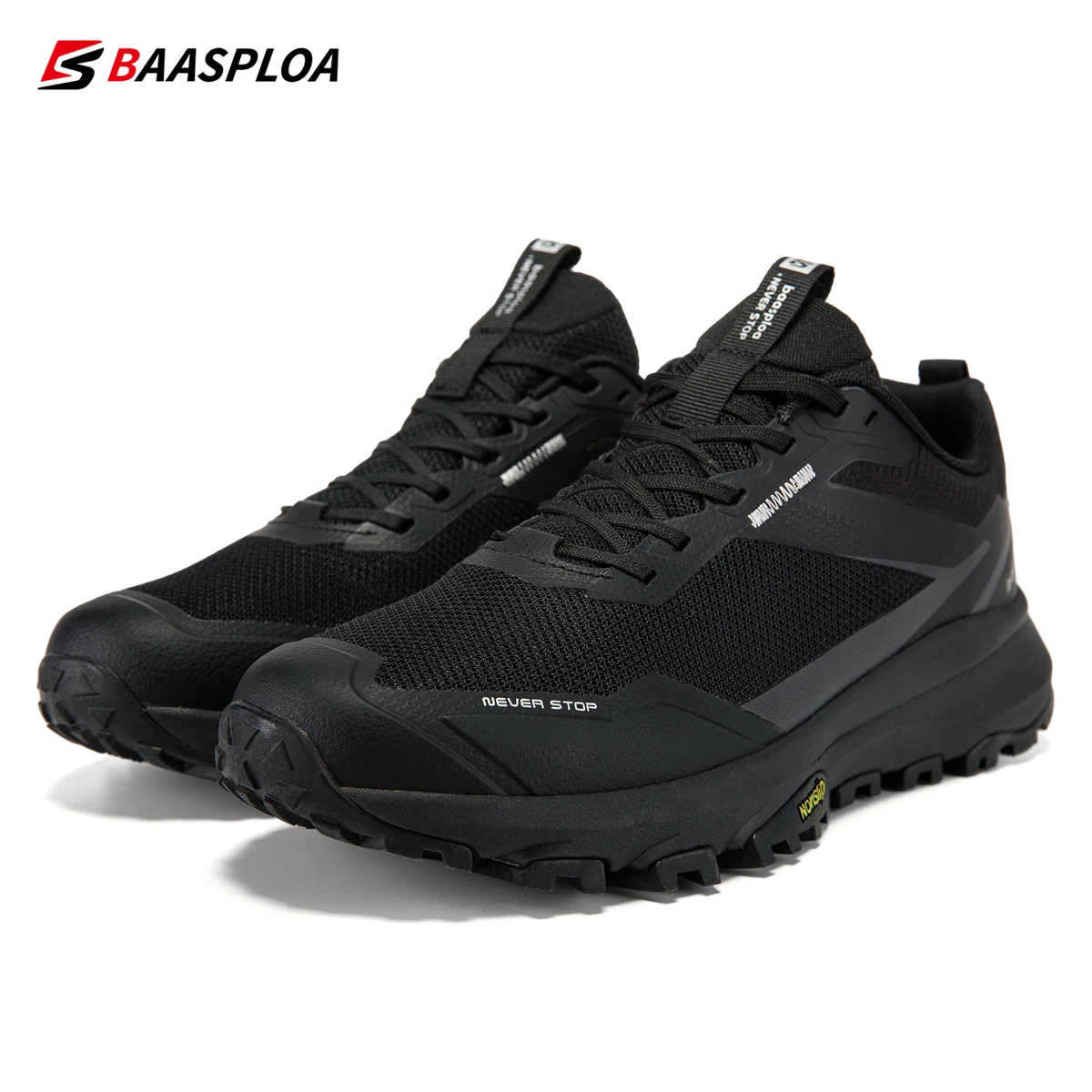 Baasploa Men Hiking Shoes Fashion Lightweight Outdoor Sneakers Breathable for Men Anti-Skid Wear-Resistant New Male Shoes - Image 4