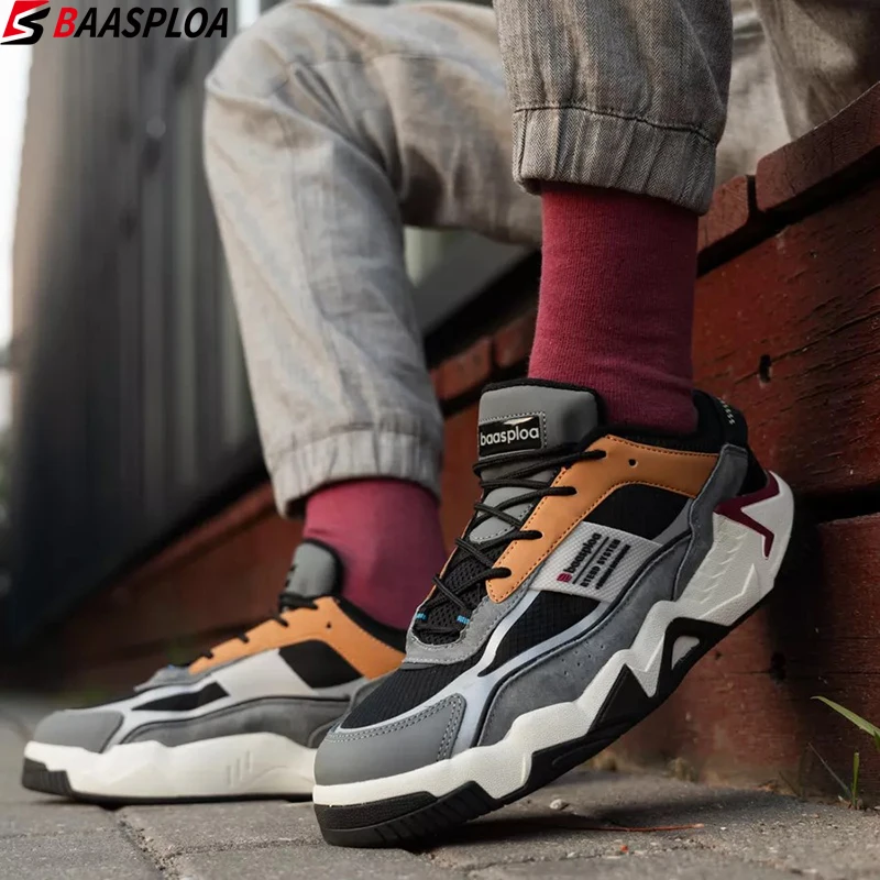 Baasploa New Men's Shoes Outdoors Walking Sneakers Waterproof Shoes Comfort Tenis for Men Non-Slip - Image 2