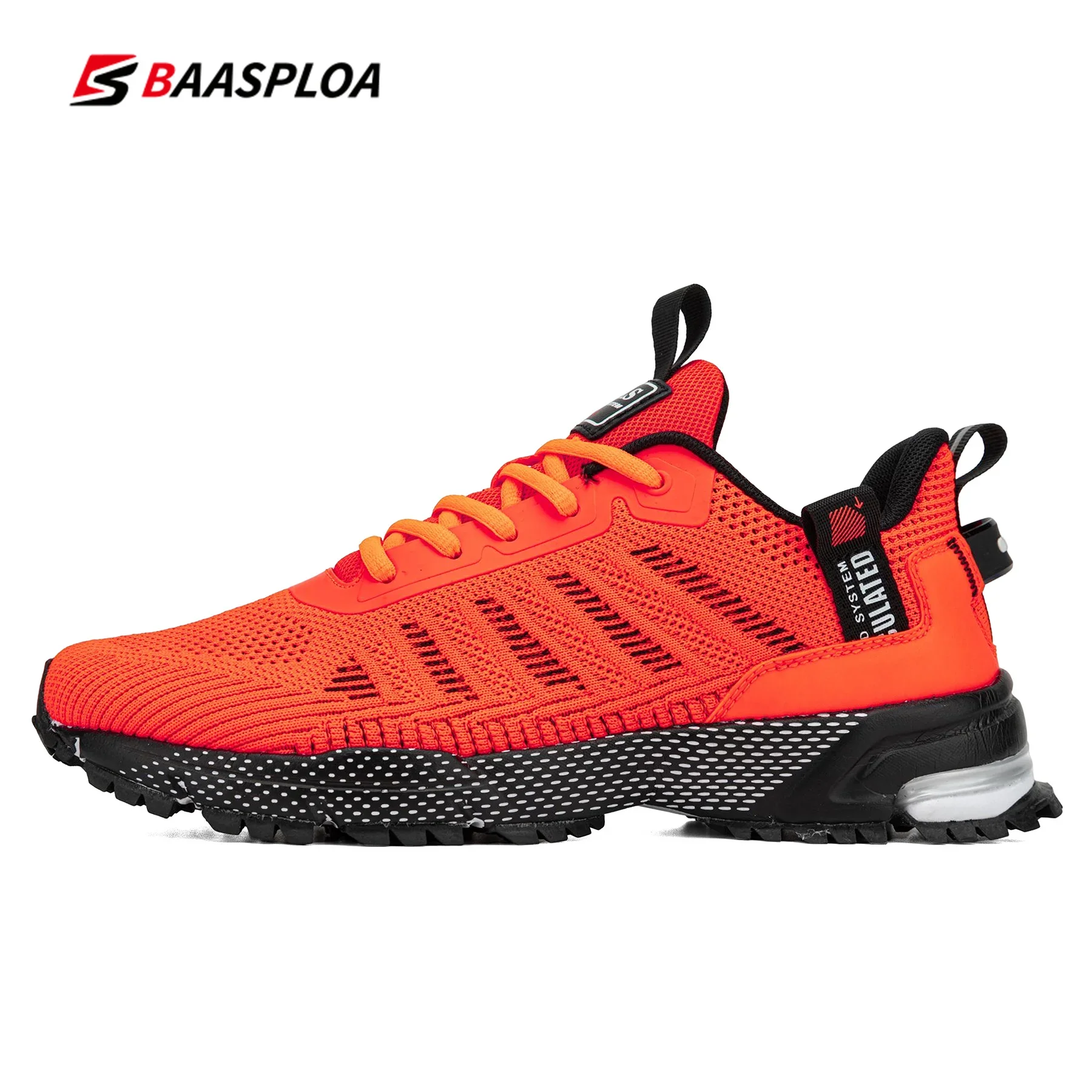 Baasploa Running Shoes For Men Lightweight Sneakers Man Designer Mesh Sneaker Lace-Up Male Breathable Sports Tennis Shoe - Image 2