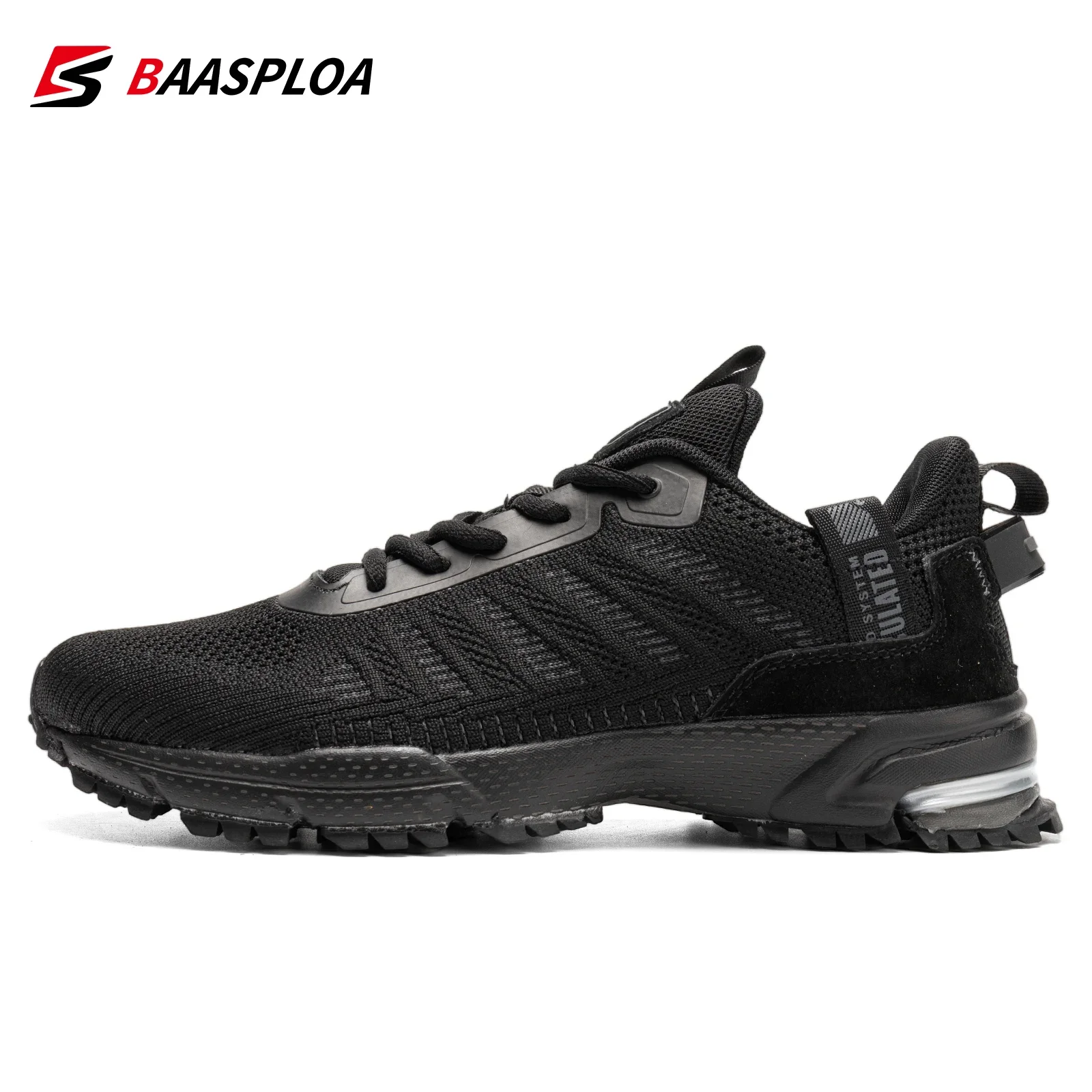 Baasploa Running Shoes For Men Lightweight Sneakers Man Designer Mesh Sneaker Lace-Up Male Breathable Sports Tennis Shoe - Image 4