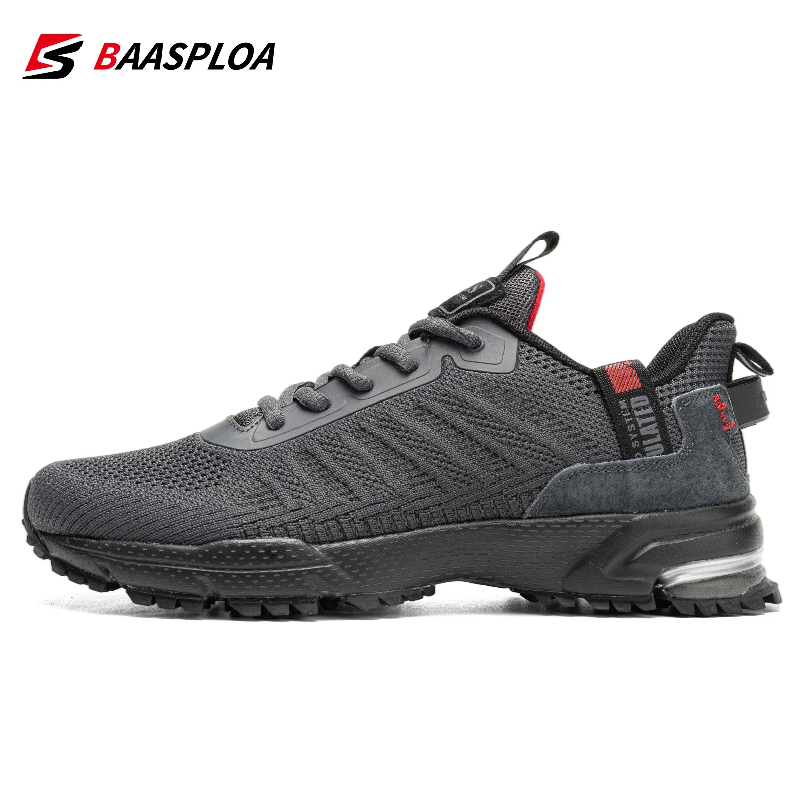 Baasploa Running Shoes For Men Lightweight Sneakers Man Designer Mesh Sneaker Lace-Up Male Breathable Sports Tennis Shoe - Image 5