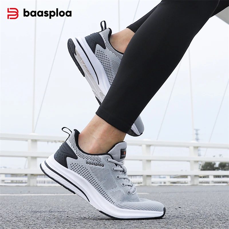 Baasploa Running Shoes Men's New Casual Lightweight Designer Mesh Sneakers Male Outdoor Breathable Lace-Up Sports Walking Shoes - Image 2