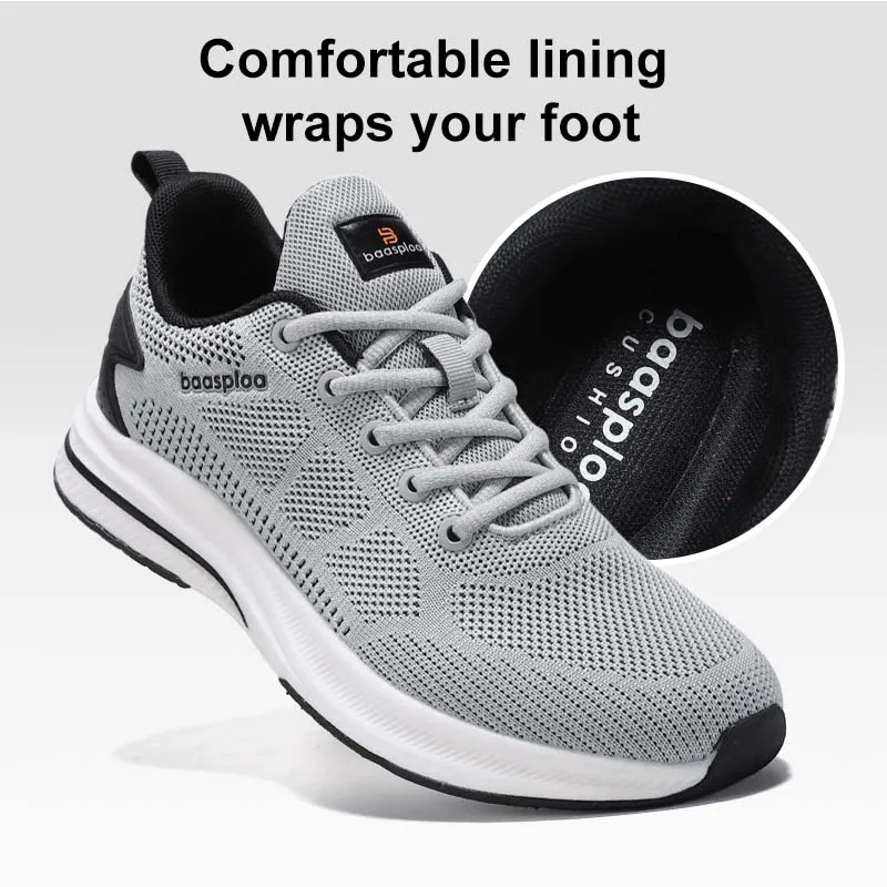 Baasploa Running Shoes Men's New Casual Lightweight Designer Mesh Sneakers Male Outdoor Breathable Lace-Up Sports Walking Shoes - Image 4