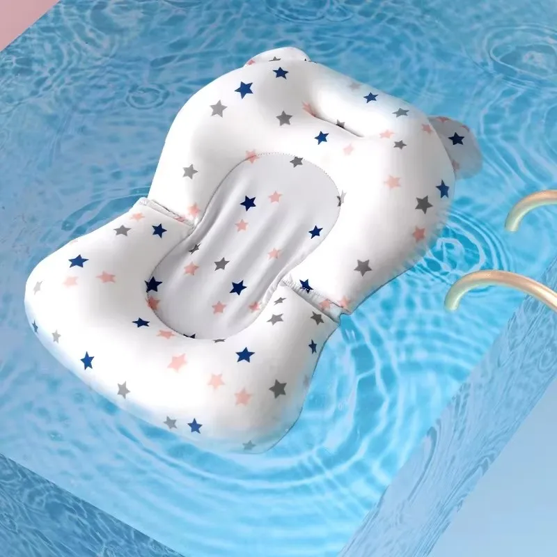 Baby Bath Seat Support Mat Infant Anti-Slip Soft Comfort Body Cushion Foldable Baby Bath Tub Pad Chair Newborn Bathtub Pillow - Image 4