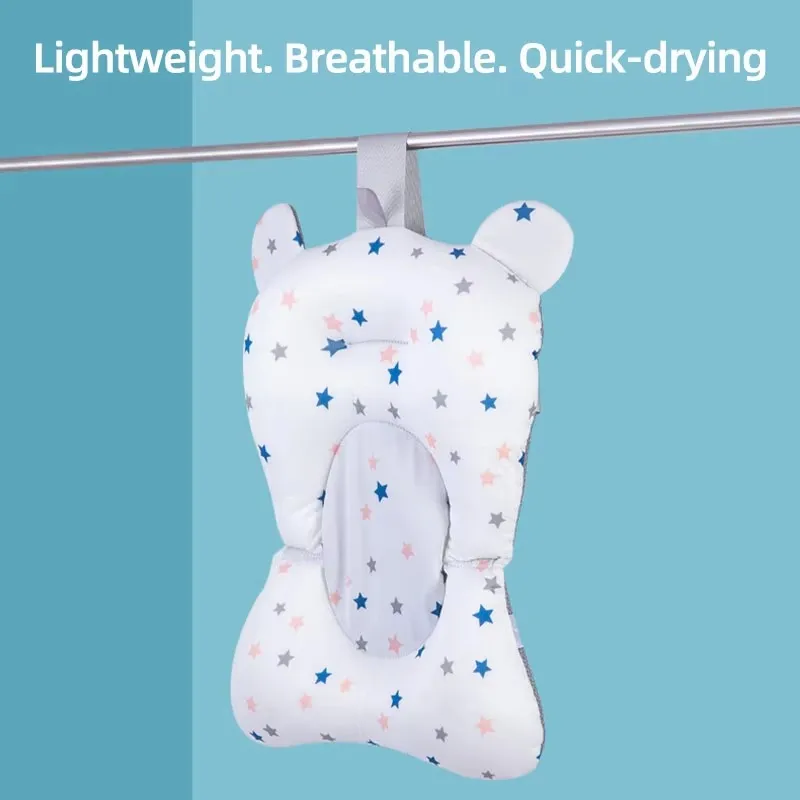 Baby Bath Seat Support Mat Infant Anti-Slip Soft Comfort Body Cushion Foldable Baby Bath Tub Pad Chair Newborn Bathtub Pillow - Image 5