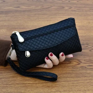 Bag Women 2023 New Simple Women's Clutch Bag Korean Version Embossed Plaid Small Bag Coin Purse Card Bags