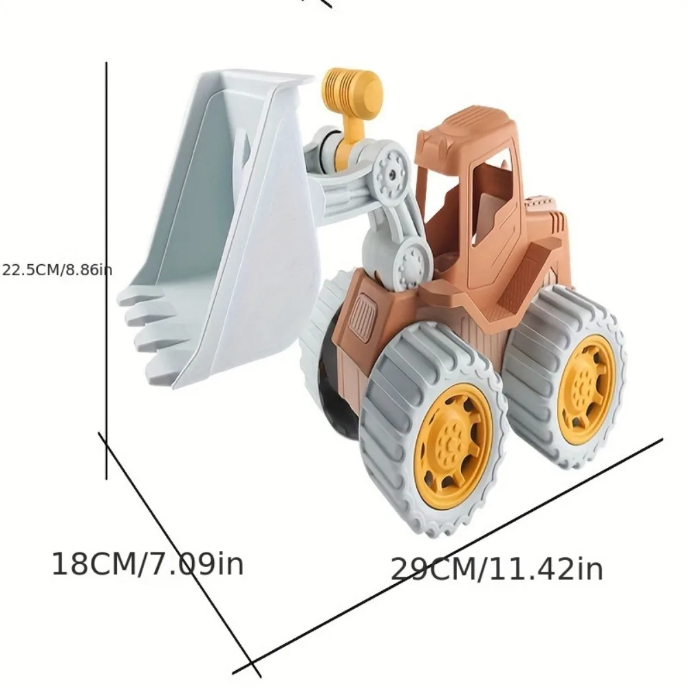 Beach Toys Construction Trucks for Toddler Toys Play Sand Toys Construction Cars for Boys Girls Dump Tractor Toy with Loader - Image 2