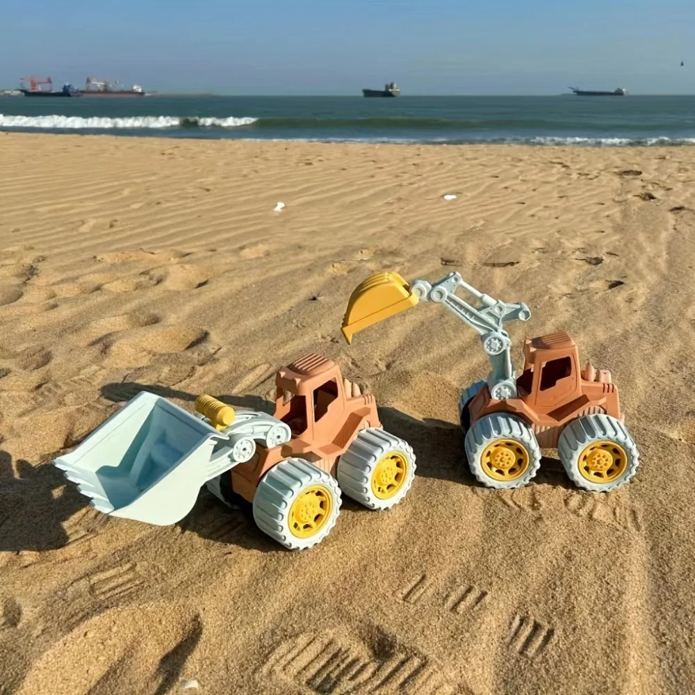 Beach Toys Construction Trucks for Toddler Toys Play Sand Toys Construction Cars for Boys Girls Dump Tractor Toy with Loader - Image 4