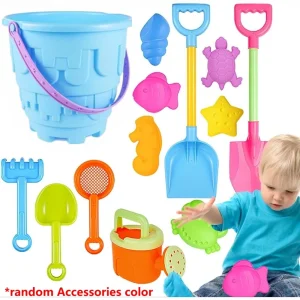 Beach Toys Set for Kids Toddlers Girls Sandcastle Sand Bucket Shovels Animal Sand Molds Travel Sand Toys for Beach Sandbox Toys