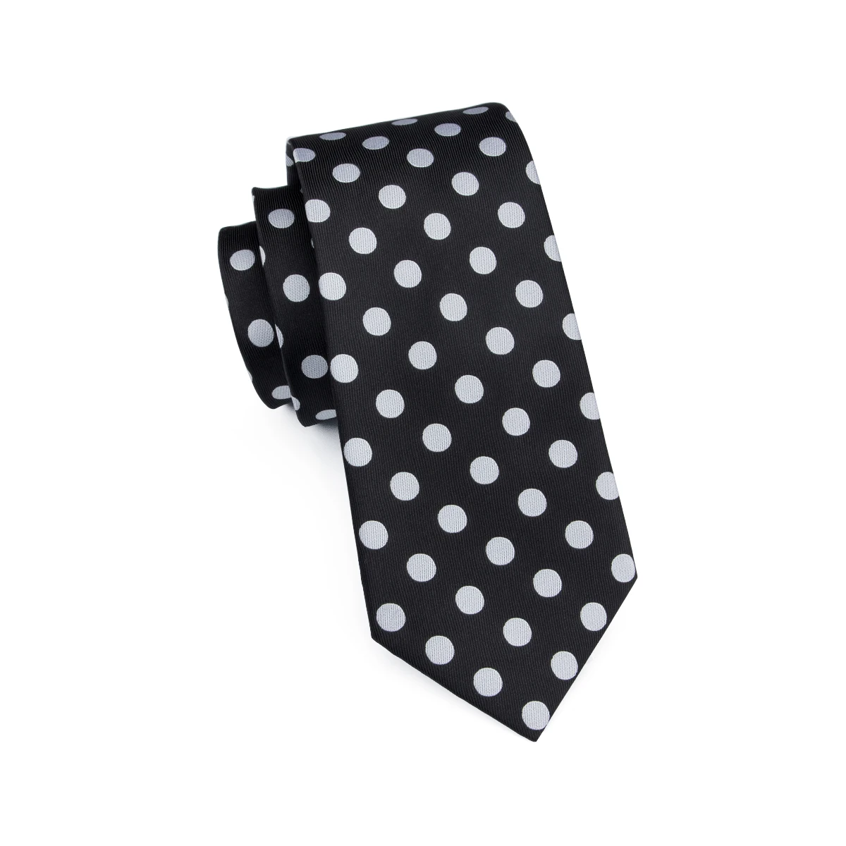 Black White Dot Silk Wedding Tie For Men Hanky Cufflink Gift Men Necktie Gravata Set Fashion Business Dropshipping Hi-tie Design - Image 5