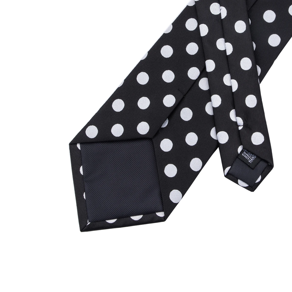 Black White Dot Silk Wedding Tie For Men Hanky Cufflink Gift Men Necktie Gravata Set Fashion Business Dropshipping Hi-tie Design - Image 6
