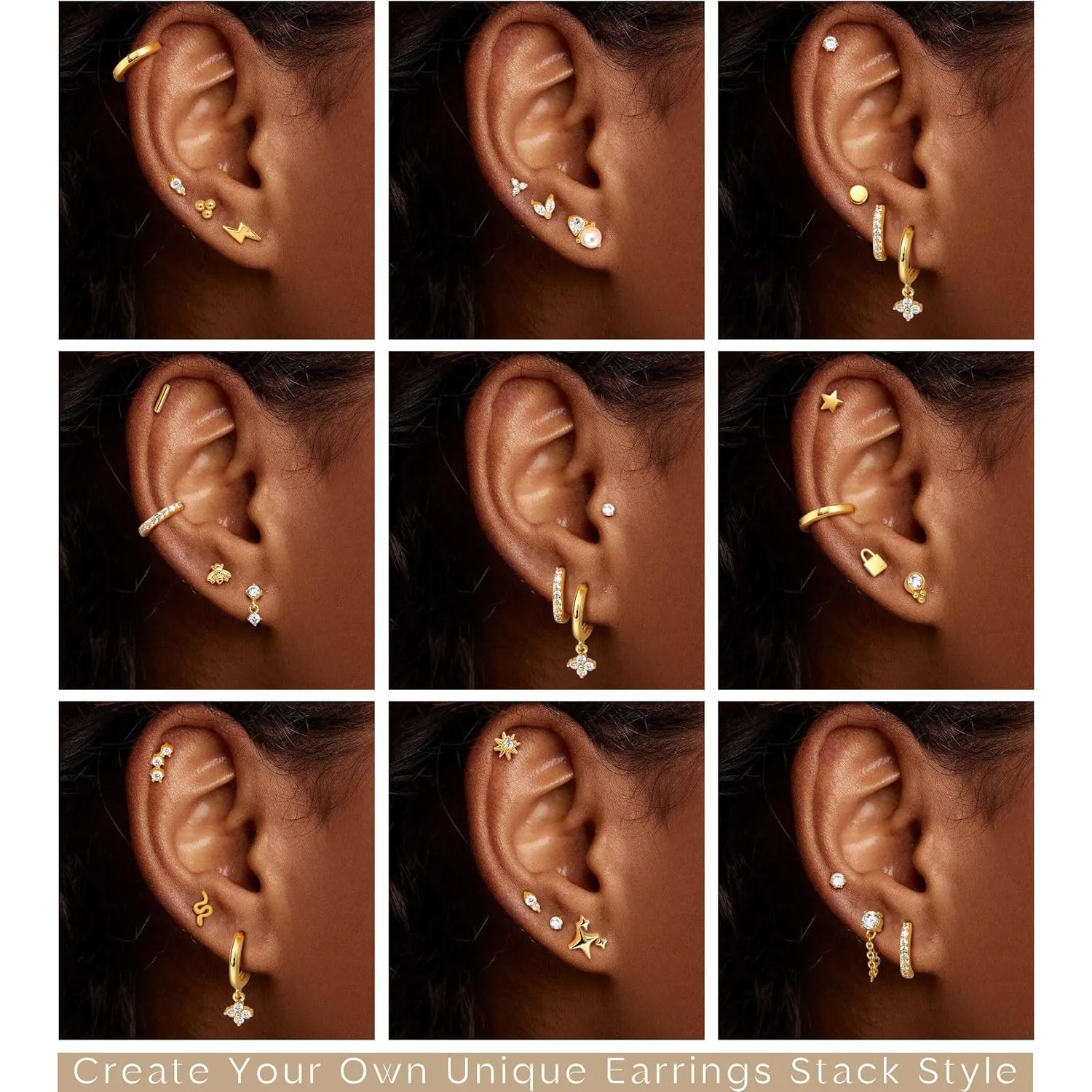 Bobisty 1pc Earrings Surgical Stainless Steel Earrings for Women Dainty Flat Back Earring Stud Hoop Cartilage for Sensitive Ears - Image 6