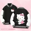 Boys Clothes Girls Kawaii Hello Kitty Baseball Uniform Outerwear 3-14Y Sanrio Spring Autumn Casual Jacket