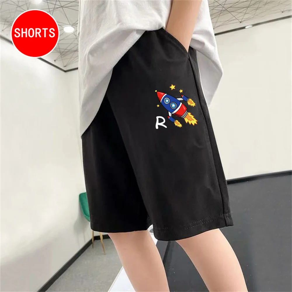 Boys New Summer Trousers Solar System Design Sports Shorts Children Loose Cotton Short Pants 3-14Y Unisex Clothes - Image 2