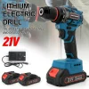Brushless Electric Impact Driver Screwdriver Drill Set 200NM 2 Batteries Charger &Case