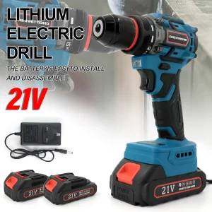 Brushless Electric Impact Driver Screwdriver Drill Set 200NM 2 Batteries Charger &Case