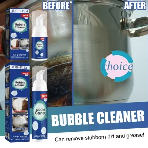 Bubble Cleaner Spray Kitchen Heavy Oil Stain Remover - Effective Deep Cleaning Mousse for Cookware Surface & Household