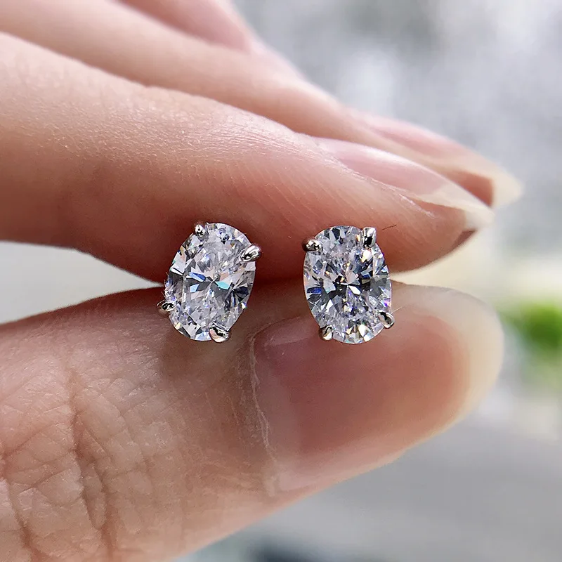 CAOSHI Simple Shiny Oval-shaped CZ Earrings for Female Graceful Lady Versatile Accessories Classical Elegance Women's Jewelry - Image 2