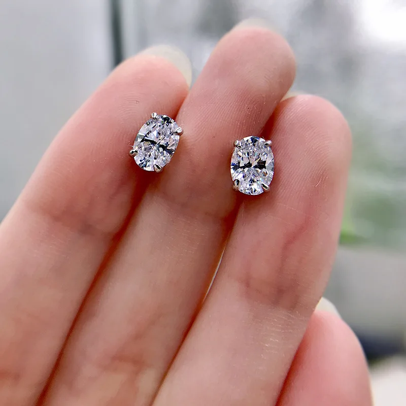 CAOSHI Simple Shiny Oval-shaped CZ Earrings for Female Graceful Lady Versatile Accessories Classical Elegance Women's Jewelry - Image 3