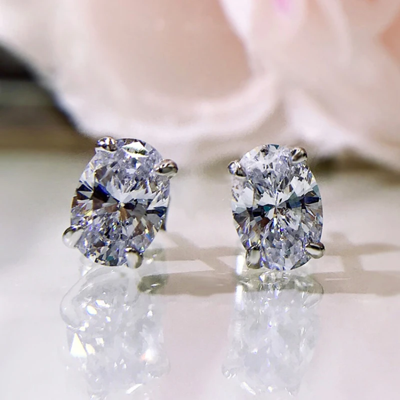 CAOSHI Simple Shiny Oval-shaped CZ Earrings for Female Graceful Lady Versatile Accessories Classical Elegance Women's Jewelry - Image 4