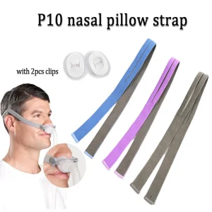 CPAP Elastic Headband Mask P10 Nasal Pillow Mask Includes 2 Adjustment Clips Suitable for Resmed Airfit P10 Nasal Mask Headband