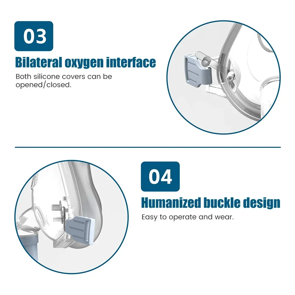 CPAP Nasal Face Mask for Auto CPAP BPAP Anti Snoring Sleep Prevent Apnea machine Sleep Nasal Full Face Mask Anti Snoring - Image 3