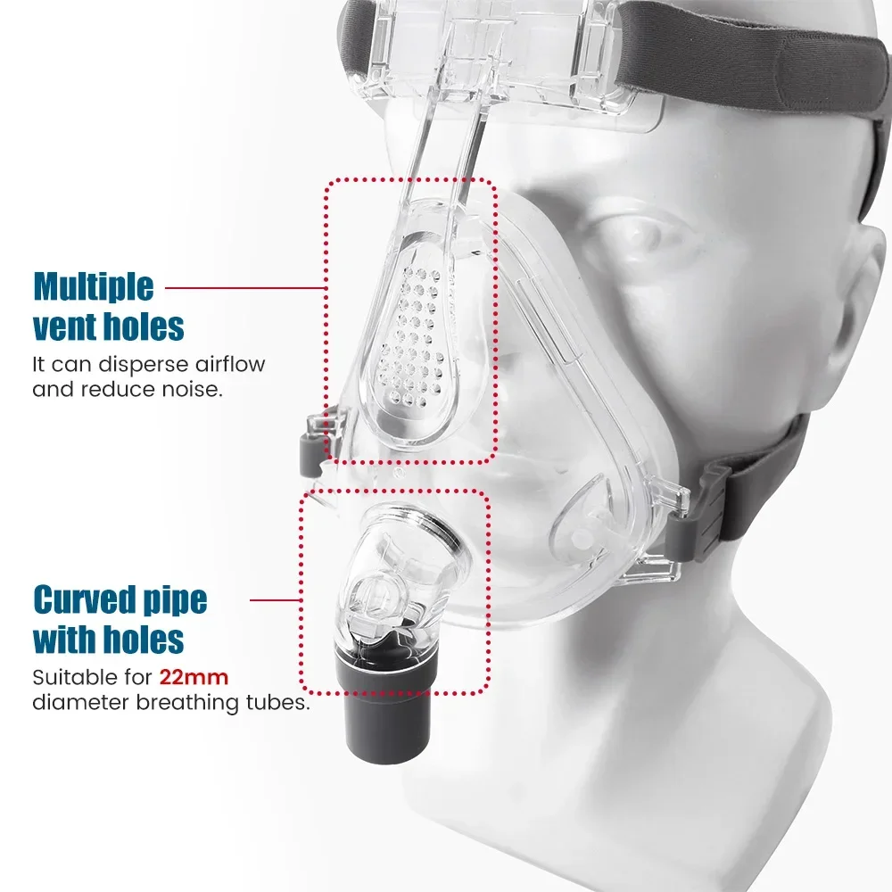 CPAP Nasal Face Mask for Auto CPAP BPAP Anti Snoring Sleep Prevent Apnea machine Sleep Nasal Full Face Mask Anti Snoring - Image 5