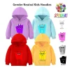 Cartoon Sprunki Kids Hooded Sweatshirt Ages 4-14 HD Print Incredi box Boys Pullover Girls Fall Hoodie sprunki kids clothing