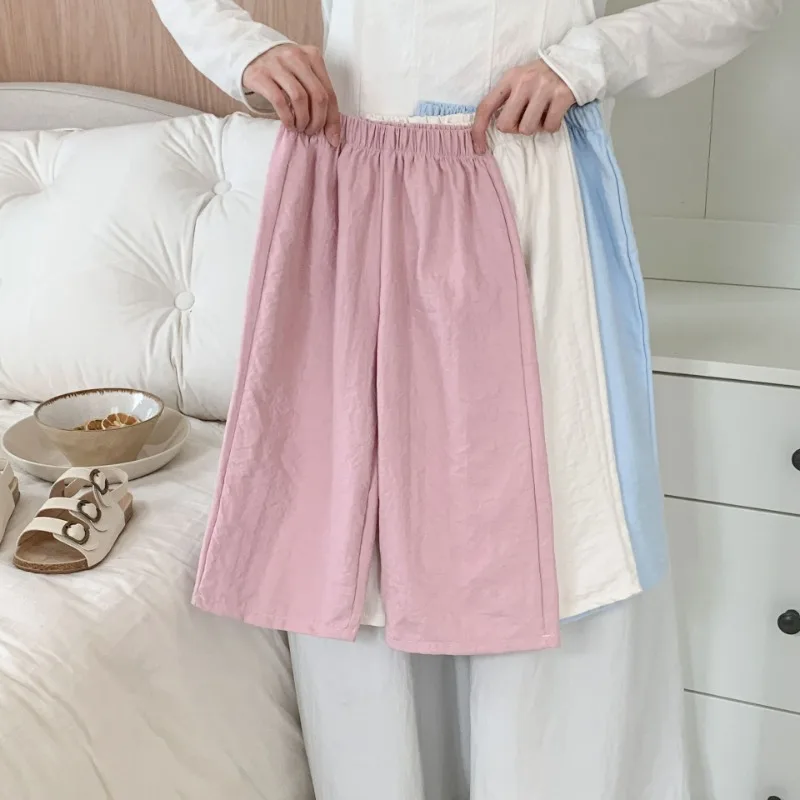Casual Teen Girl Clothes 2 To 8 9 12 Years Kids Girls Pants Solid Color Trousers Children's Pants For Cute Elegant Girl Wear - Image 2