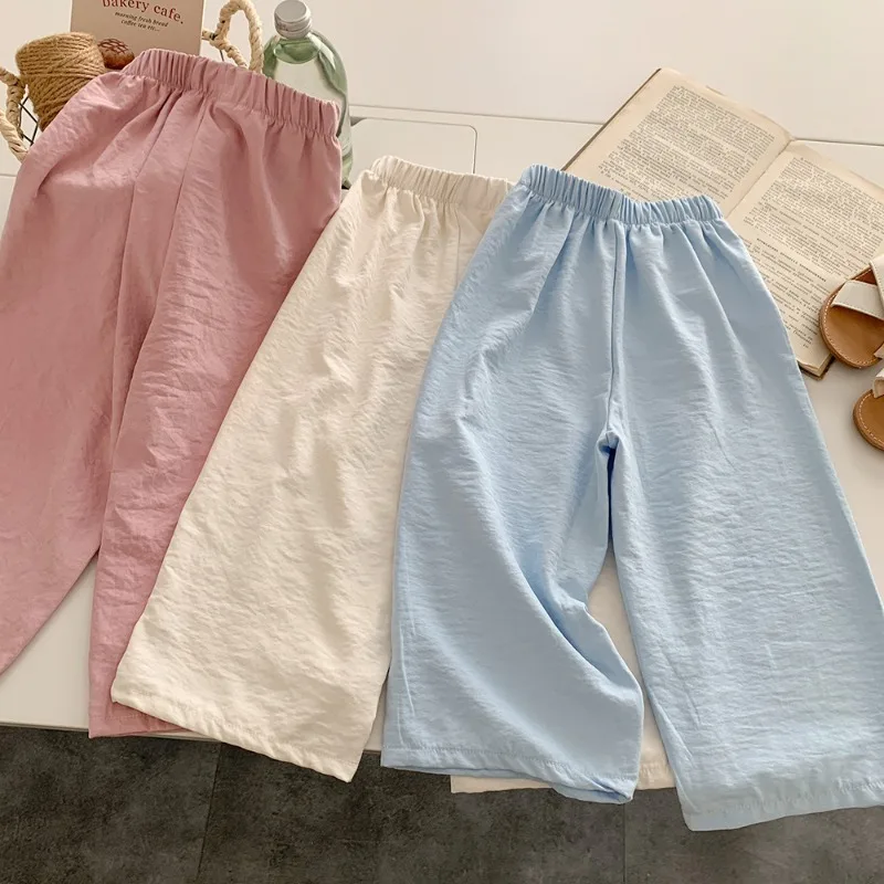 Casual Teen Girl Clothes 2 To 8 9 12 Years Kids Girls Pants Solid Color Trousers Children's Pants For Cute Elegant Girl Wear - Image 5