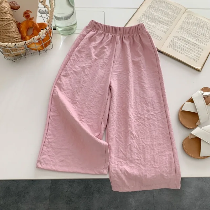 Casual Teen Girl Clothes 2 To 8 9 12 Years Kids Girls Pants Solid Color Trousers Children's Pants For Cute Elegant Girl Wear - Image 4