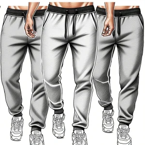 Casual sports long pants for men, spring and summer sweatpants, loose regular workwear pants, leg tied pants, Korean version tre
