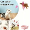 Cat Feather Toy with Neck Collar, Interactive Self Playing Toys for Indoor Kittens Small Animals,Cat Collar Toy Pet Supplies
