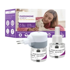 Cat Pheromone Diffuser Safe Cat Calming Diffuser Ease Stress Quiet Sleep Comfort Supplies Plug for House Travel Kitten Spraying