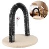 Cat Toy Arch Self Groome Pamper Feline with A Massage Grooming Rubbing Brush with Scratching Pad Toy for Cats Interactive Toys