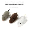 Cat Toy Simulation Wind Up Mouse Moving Mechanical Mouse Plush Mouse Pet Toy for Cats Interactive Play Fun Gift for Pets